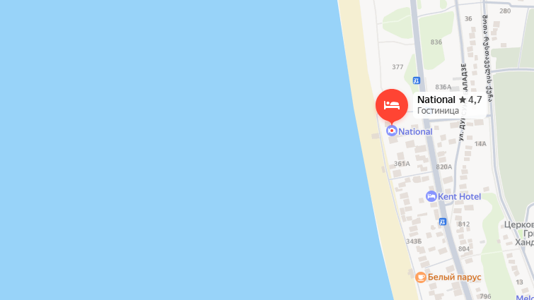 Отель National Грузия на карте.png