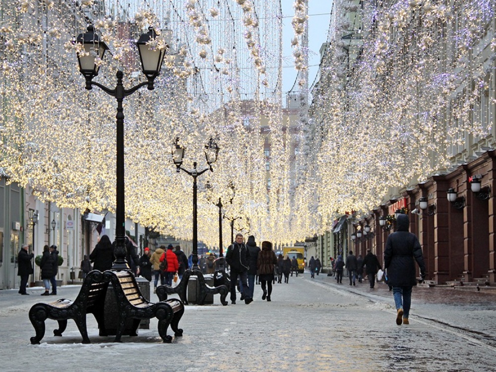 Арбат москва зимой